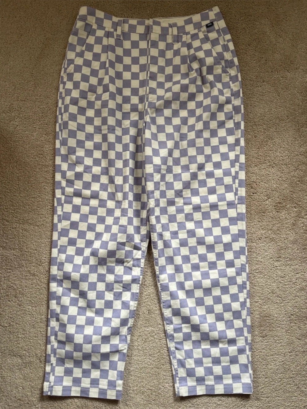 Vans Lizzie Armanto Lavender Checkered Pants
